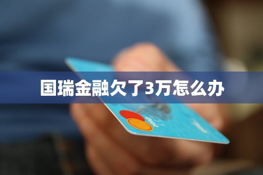 国瑞金融欠了3万怎么办