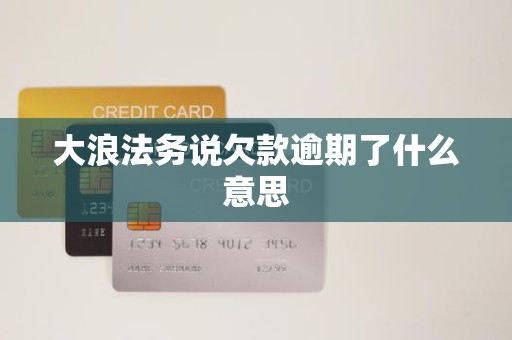 大浪法务说欠款逾期了什么意思 大浪法务说欠款逾期了什么意思