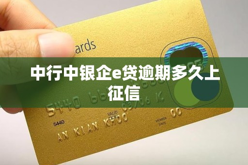 中行中银企e贷逾期多久上征信