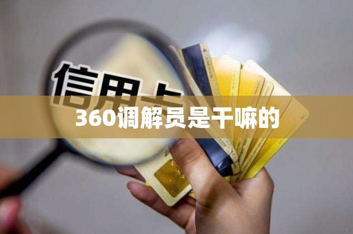 360调解员是干嘛的