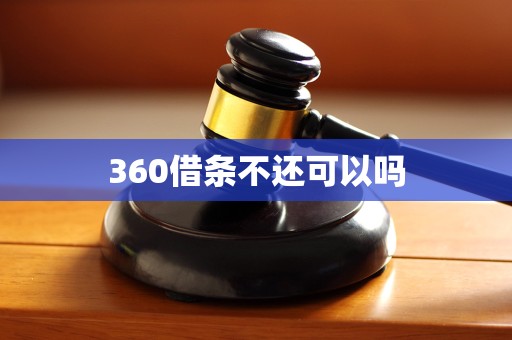 360借条不还可以吗