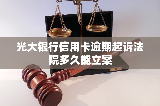 光大银行信用卡逾期起诉法院多久能立案