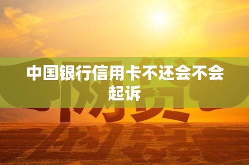 中国银行信用卡不还会不会起诉 中国银行信用卡不还会不会起诉