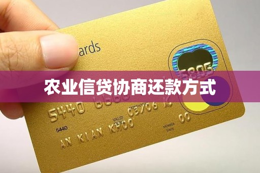 农业信贷协商还款方式
