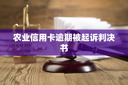 农业信用卡逾期被起诉判决书