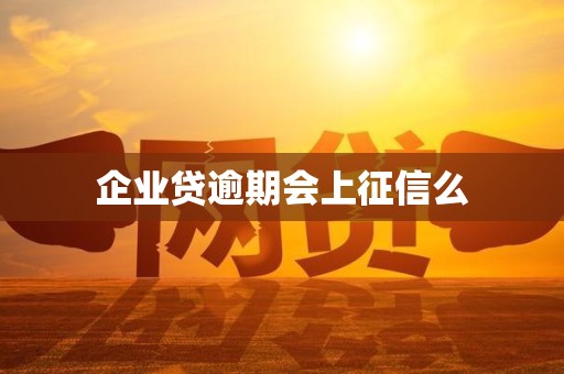 企业贷逾期会上征信么