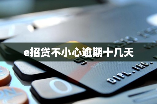 e招贷不小心逾期十几天 e招贷不小心逾期十几天