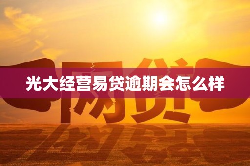 光大经营易贷逾期会怎么样