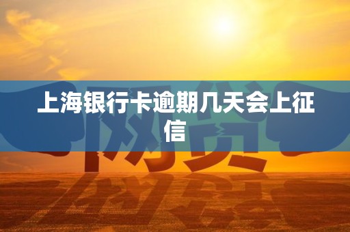 上海银行卡逾期几天会上征信