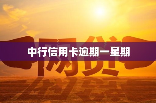 中行信用卡逾期一星期