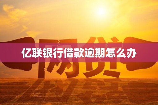 亿联银行借款逾期怎么办