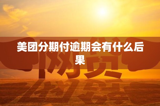 美团分期付逾期会有什么后果