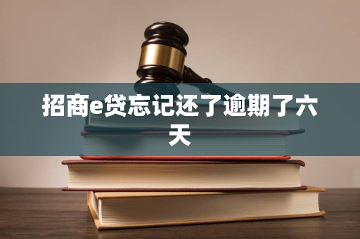 招商e贷忘记还了逾期了六天