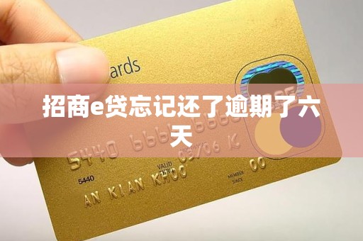 招商e贷忘记还了逾期了六天