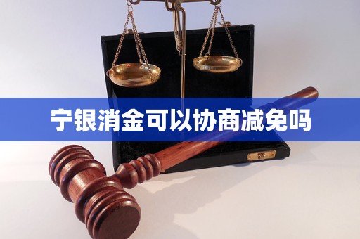 宁银消金可以协商减免吗 宁银消金可以协商减免吗