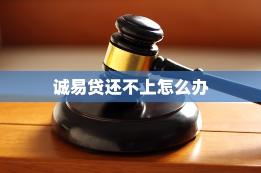 诚易贷还不上怎么办