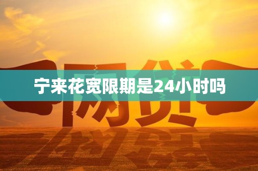 宁来花宽限期是24小时吗