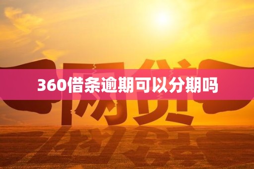360借条逾期可以分期吗