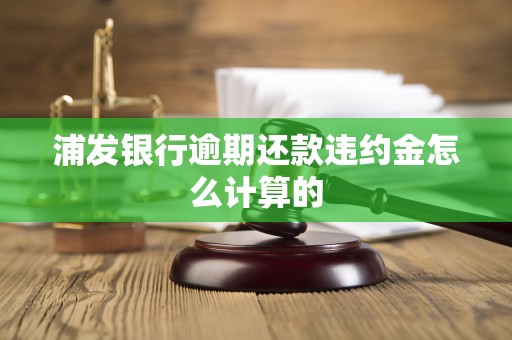 浦发银行逾期还款违约金怎么计算的