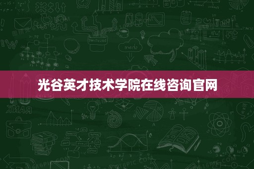 光谷英才技术学院在线咨询官网