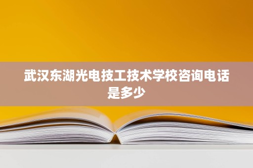 武汉东湖光电技工技术学校咨询电话是多少 武汉东湖光电技工技术学校咨询电话是多少