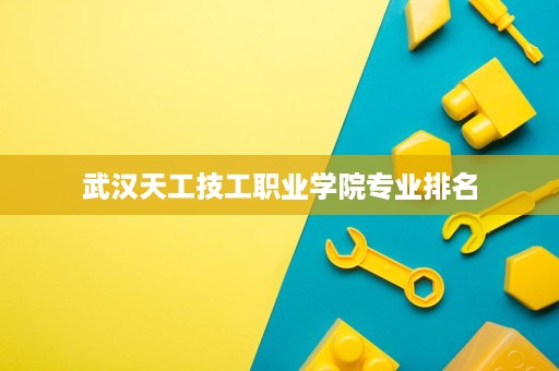 武汉天工技工职业学院专业排名
