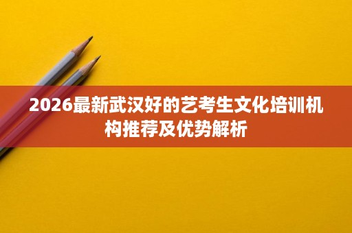 2026最新武汉好的艺考生文化培训机构推荐及优势解析 2026最新武汉好的艺考生文化培训机构推荐及优势解析