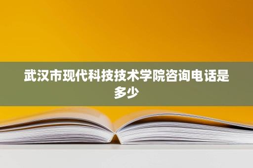武汉市现代科技技术学院咨询电话是多少 武汉市现代科技技术学院咨询电话是多少