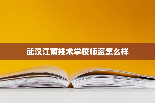 武汉江南技术学校师资怎么样 武汉江南技术学校师资怎么样