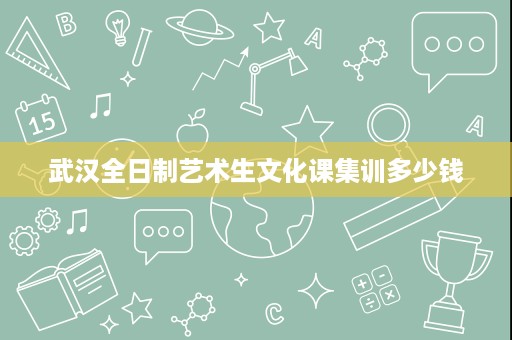 武汉全日制艺术生文化课集训多少钱