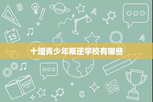 十堰青少年叛逆学校有哪些 十堰青少年叛逆学校有哪些