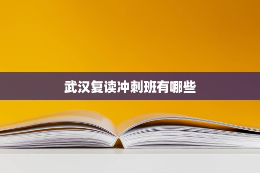 武汉复读冲刺班有哪些