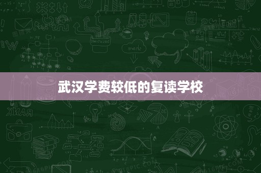 武汉学费较低的复读学校 武汉学费较低的复读学校