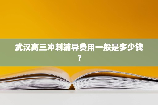 武汉高三冲刺辅导费用一般是多少钱？