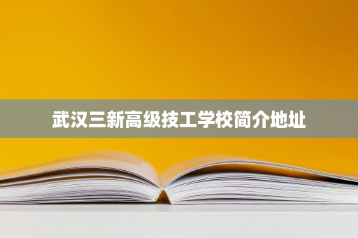 武汉三新高级技工学校简介地址 武汉三新高级技工学校简介地址