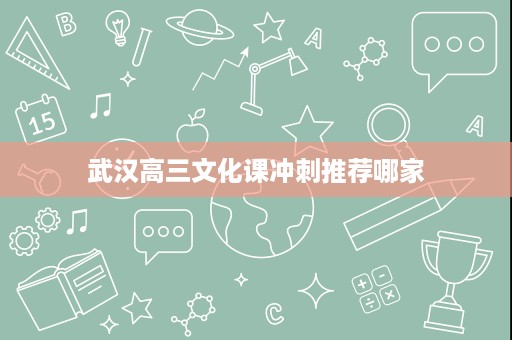 武汉高三文化课冲刺推荐哪家 武汉高三文化课冲刺推荐哪家