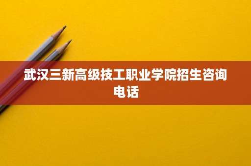 武汉三新高级技工职业学院招生咨询电话 武汉三新高级技工职业学院招生咨询电话