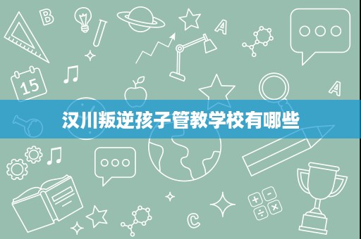 汉川叛逆孩子管教学校有哪些 汉川叛逆孩子管教学校有哪些