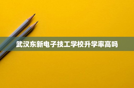 武汉东新电子技工学校升学率高吗