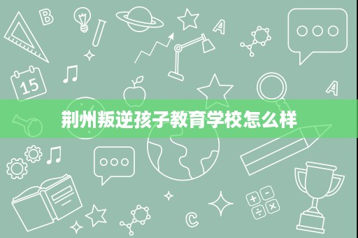 荆州叛逆孩子教育学校怎么样