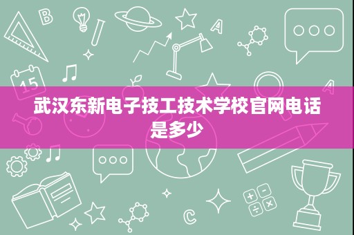 武汉东新电子技工技术学校官网电话是多少