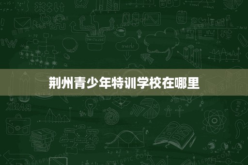 荆州青少年特训学校在哪里 荆州青少年特训学校在哪里