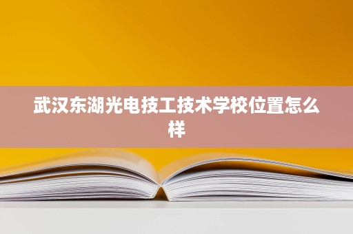 武汉东湖光电技工技术学校位置怎么样 武汉东湖光电技工技术学校位置怎么样