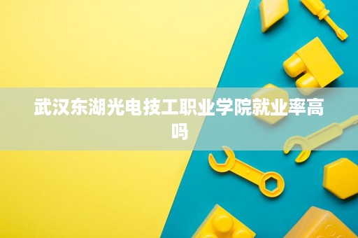 武汉东湖光电技工职业学院就业率高吗 武汉东湖光电技工职业学院就业率高吗
