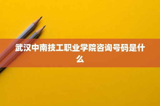 武汉中南技工职业学院咨询号码是什么