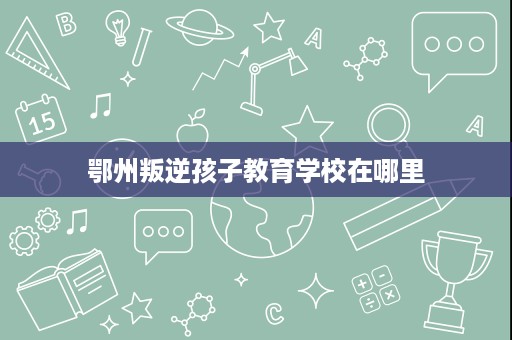 鄂州叛逆孩子教育学校在哪里