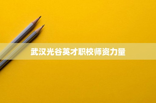 武汉光谷英才职校师资力量