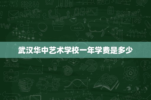 武汉华中艺术学校一年学费是多少