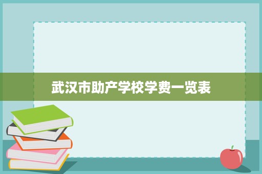 武汉市助产学校学费一览表