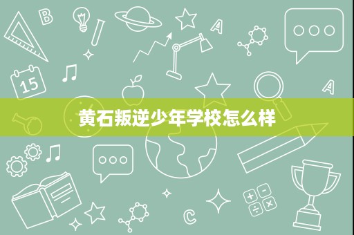 黄石叛逆少年学校怎么样